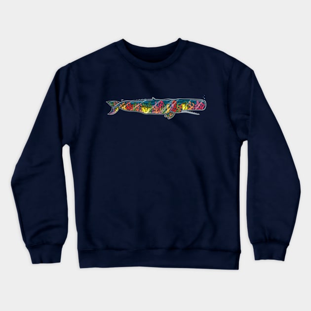 Glasscoral Whale Crewneck Sweatshirt by Munchbud Ink